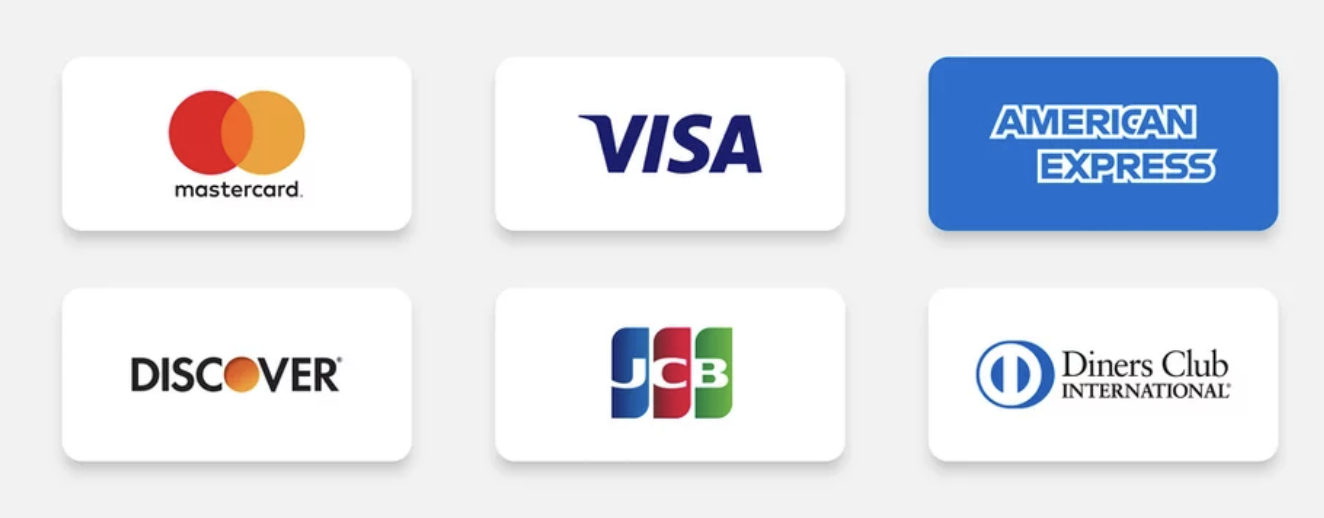 Major credit cards